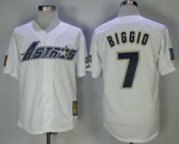 Houston Astros #7 Craig Biggio White Turn Back the Clock Authentic Player Jersey