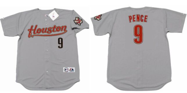 Houston Astros #9 Hunter Pence Gray 2008 Throwback Baseball Jersey