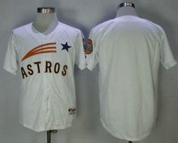 Houston Astros Blank 1960's White Throwback Authentic Stitched MLB Jersey