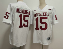 Indiana Hoosiers #15 Fernando Mendoza White Authentic Stitched NCAA Jersey