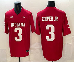 Indiana Hoosiers #3 Omar Cooper Jr. Red Indiana Front Authentic Stitched NCAA Jersey