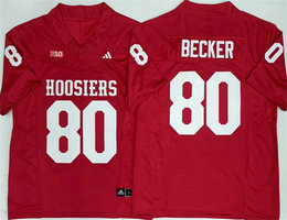 Indiana Hoosiers #80 Charlie Becker Red Stitched Basketball Jersey