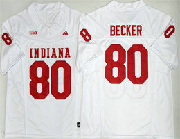 Indiana Hoosiers #80 Charlie Becker White 2026 Stitched Basketball Jersey