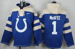 Indianapolis Colts #1 Pat McAfee authentic NFL Stitched Hoodies