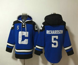 Indianapolis Colts #5 Anthony Richardson Blue NFL Stitched Pullover Hoodie
