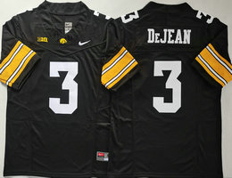 Iowa Hawkeyes #3 Cooper DeJean Black F.U.S.E Authentic stitched Football jersey