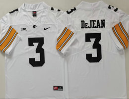 Iowa Hawkeyes #3 Cooper DeJean White Authentic stitched Football jersey