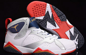 Jordan 7(VII) Air Black Orange Basketball shoes size 41-47