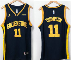 Jordan Golden State Warriors #11 Klay Thompson Navy 22-23 With Advertising Authentic Stitched NBA jersey