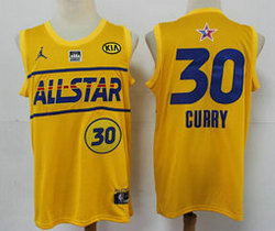 Jordan Golden State Warriors #30 Stephen Curry 2020-21 All Star Authentic Stitched NBA Jersey