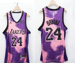 Jordan Los Angeles Lakers #24 Kobe Bryant fashion Authentic NBA jersey