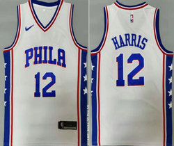 Jordan Philadelphia 76ers #12 Tobias Harris White Game Authentic Stitched NBA Jersey