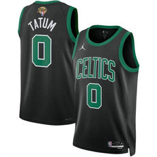 Jordon Boston Celtics #0 Jayson Tatum Black 2024 Finals Stitched Basketball Jersey