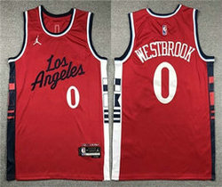 Jordon Los Angeles Clippers #0 Russell Westbrook 2024-25 Red Statement Edition Swingman Jersey