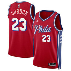 Jordon Philadelphia 76ers #23 Eric Gordon Red Statement Stitched NBA Jersey