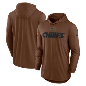 Kansas City Chiefs 2023 brown Salute To Service Pullove Hoodie