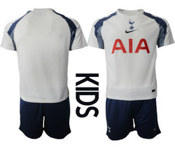 Kids 2025-26 Tottenham Hotspur Blank Home Soccer Club Jersey