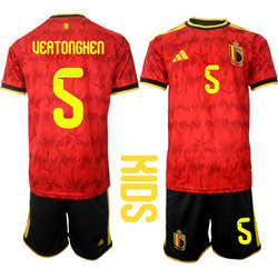 Kids Colombia #5 Vertonghen Home 2026 World Cup Soccer jersey