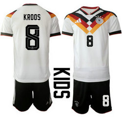 Kids Germany #8 Kroos Home 2026 World Cup Soccer jersey