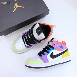 Kids Jordan 1(I) Authentic basketball shoes Size 22-39 89