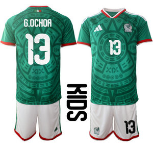 Kids Mexico #13 G.ochoa home 2026 World Cup Soccer jerseys
