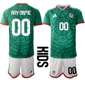 Kids Mexico Custom Any Name home 2026 World Cup Soccer jerseys