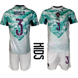 Kids Portugal #3 Ruben Away 2026 World Cup Soccer jersey