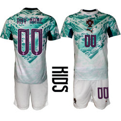 Kids Portugal Custom Any Name away 2026 World Cup Soccer jerseys
