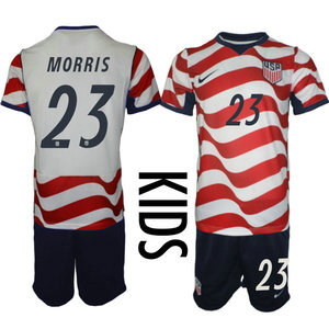 Kids United States #23 Morris Home 2026 World Cup Soccer jersey