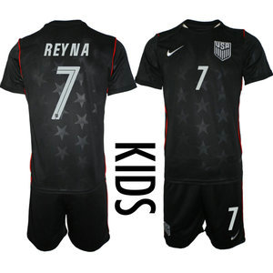 Kids United States #7 Reyna Away 2026 World Cup Soccer jersey