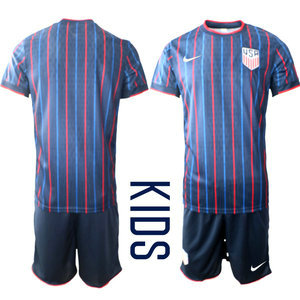 Kids United States Blank Away Navy Shorts 2026 World Cup Soccer jerseys