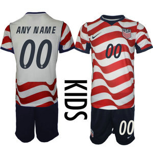 Kids United States any name Home 2026 World Cup Soccer jersey
