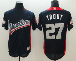 Los Angeles Angels of Anaheim #27 Mike Trout Navy 2018 MLB All-Star Baseball Jersey