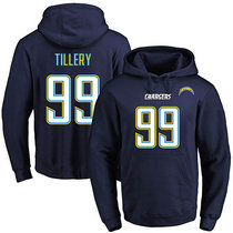 Los Angeles Chargers #99 Jerry Tillery Navy Blue Name & Number Pullover Hoodie