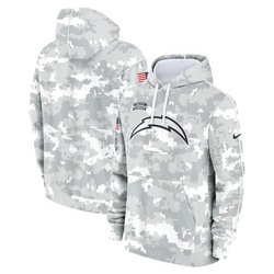 Los Angeles Chargers 2024 Camo Salute To Service Pullove Hoodie