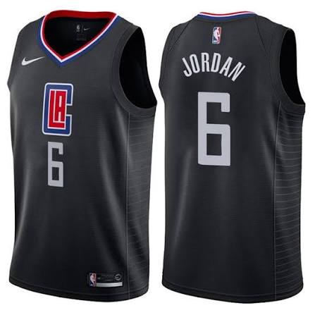 Los Angeles Clippers #6 DeAndre Jordan Black NBA jersey
