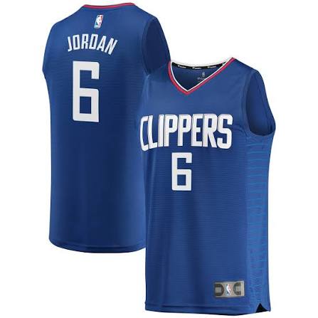 Los Angeles Clippers #6 DeAndre Jordan Blue NBA jersey