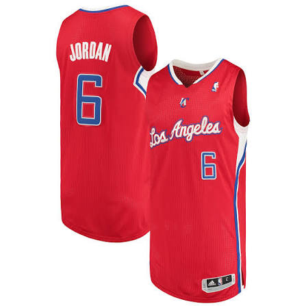 Los Angeles Clippers #6 DeAndre Jordan Red Angeles Clippers NBA jersey