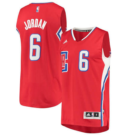 Los Angeles Clippers #6 DeAndre Jordan Red NBA jersey