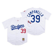Los Angeles Dodgers #39 Roy Campanella White Mitchell & Ness Authentic Stitched MLB Jersey