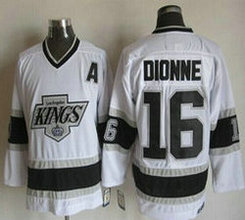 Los Angeles Kings #16 Marcel Dionne White Throwback Authentic Stitched NHL Jerseys