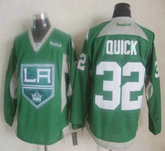 Los Angeles Kings #32 Jonathan Quick Green Practice Authentic Stitched NHL Jersey