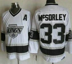 Los Angeles Kings #33 Marty Mcsorley White CCM Throwback Stitched NHL Jersey