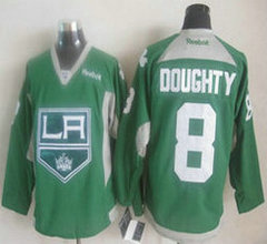 Los Angeles Kings #8 Drew Doughty Green Practice Authentic Stitched NHL Jersey