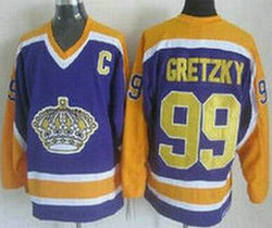 Los Angeles Kings #99 Wayne Gretzky Purple CCM Throwback Stitched NHL Jersey