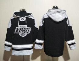 Los Angeles Kings Blank Black All Stitched Hooded Sweatshirt