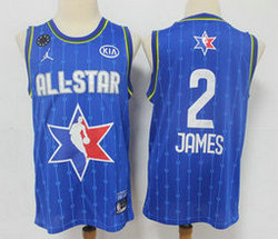 Los Angeles Lakers #2 Lebron James Blue 2020 All star Authentic Stitched NBA Jersey