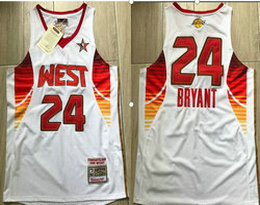Los Angeles Lakers #24 Kobe Bryant All Star 2009 White Authentic Stitched NBA jersey HM