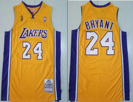 Los Angeles Lakers #24 Kobe Bryant Purple 2008-09 Champion Hardwood Classics Authentic Stitched NBA Jersey