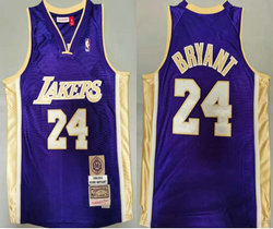 Los Angeles Lakers #24 Kobe Bryant Purple The hall of fame 1996-2016 Hardwood Classics Authentic Stitched NBA Jersey